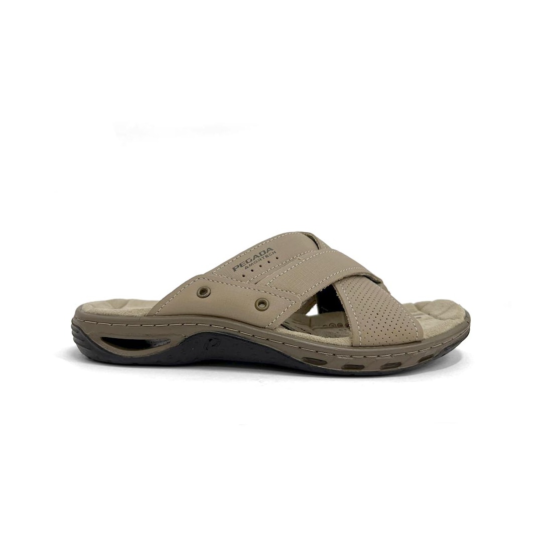 Chinelo Pegada Masculino De Couro 131677 Jeans Areia Chinelo Pegada Masculino De Couro 131677 Jeans Areia