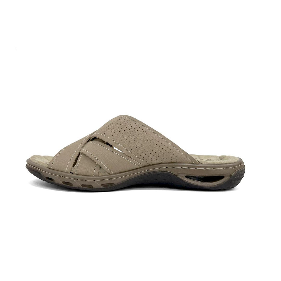 Chinelo Pegada Masculino De Couro 131677 Jeans Areia