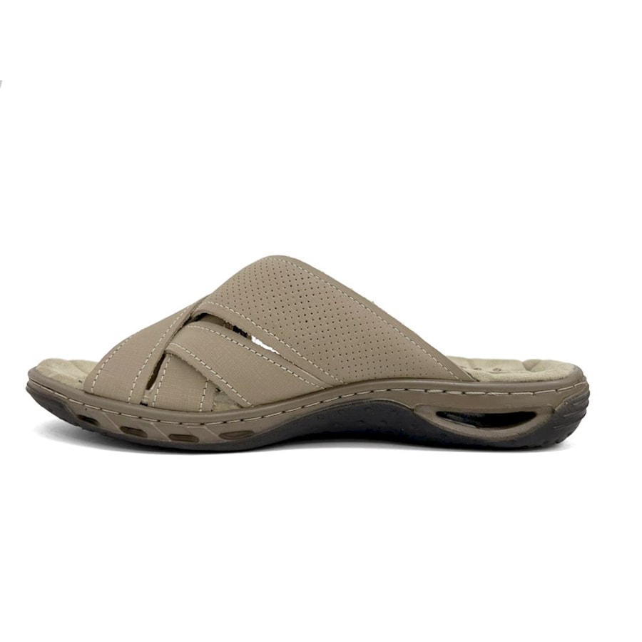 Chinelo Pegada Masculino De Couro 131677 Jeans Areia Chinelo Pegada Masculino De Couro 131677 Jeans Areia