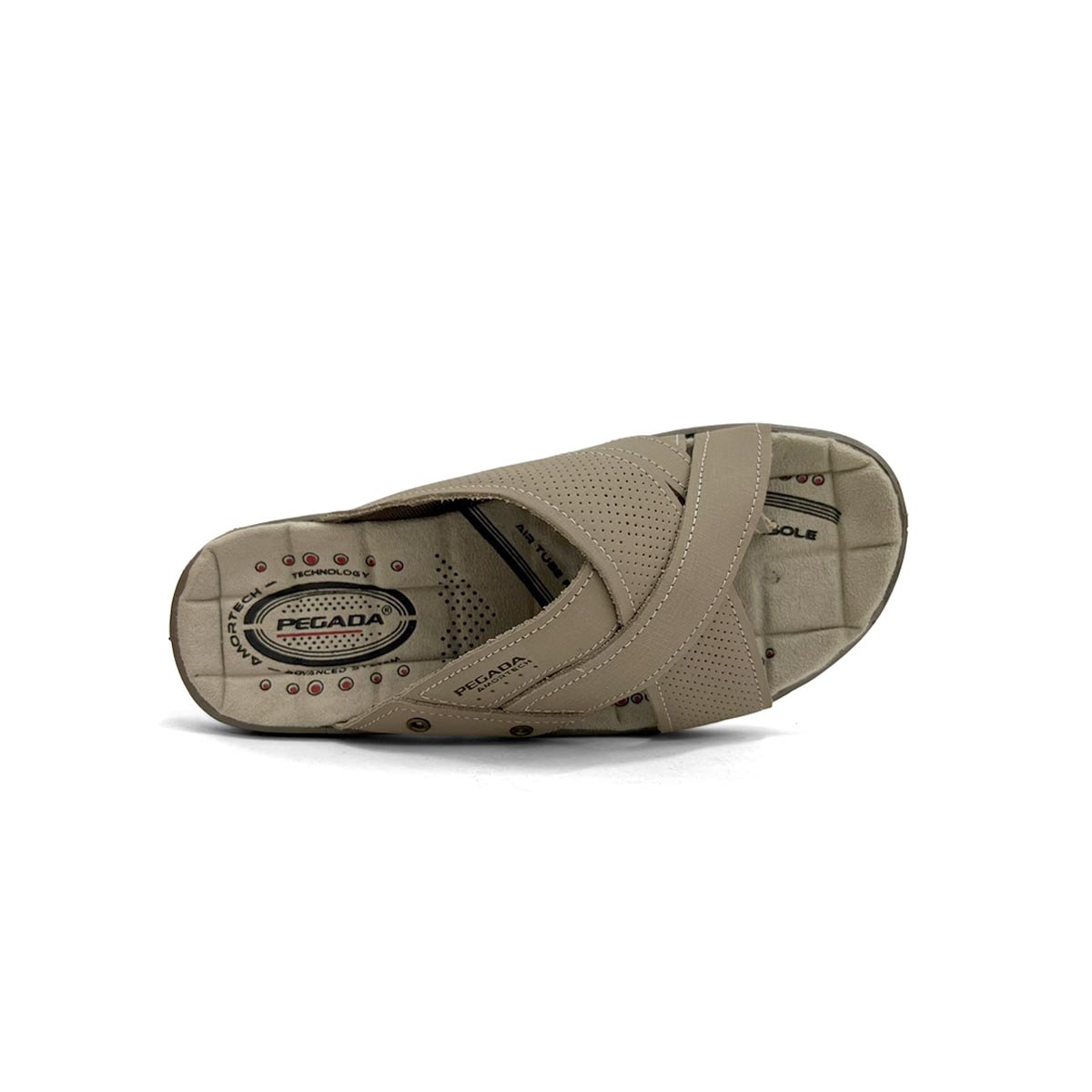 Chinelo Pegada Masculino De Couro 131677 Jeans Areia