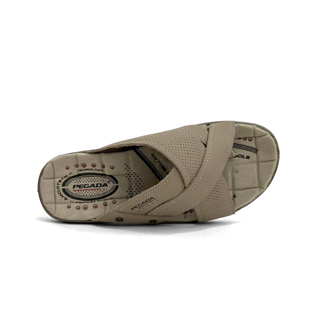 Chinelo Pegada Masculino De Couro 131677 Jeans Areia Chinelo Pegada Masculino De Couro 131677 Jeans Areia
