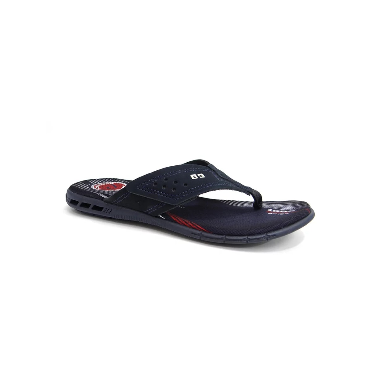 Chinelo Pegada Masculino de Couro 131775 Marinho Chinelo Pegada Masculino de Couro 131775 Marinho