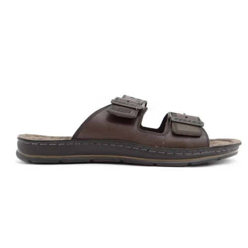 Chinelo Pegada Masculino de Couro 132851 Cravo