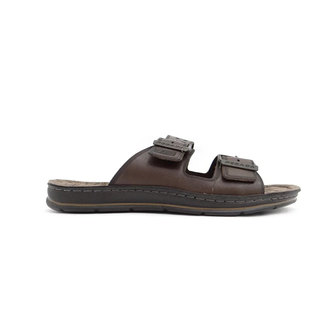 Chinelo Pegada Masculino de Couro 132851 Cravo Chinelo Pegada Masculino de Couro 132851 Cravo