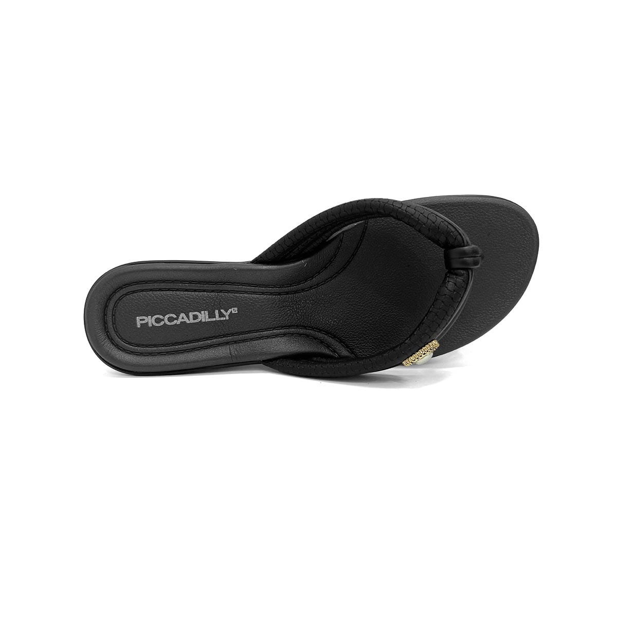 Chinelo Piccadilly Conforto Wide Fit 500374 Preto