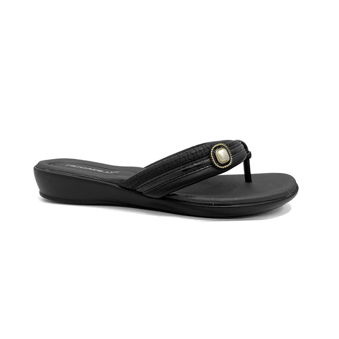 Chinelo Piccadilly Conforto Wide Fit 500374 Preto