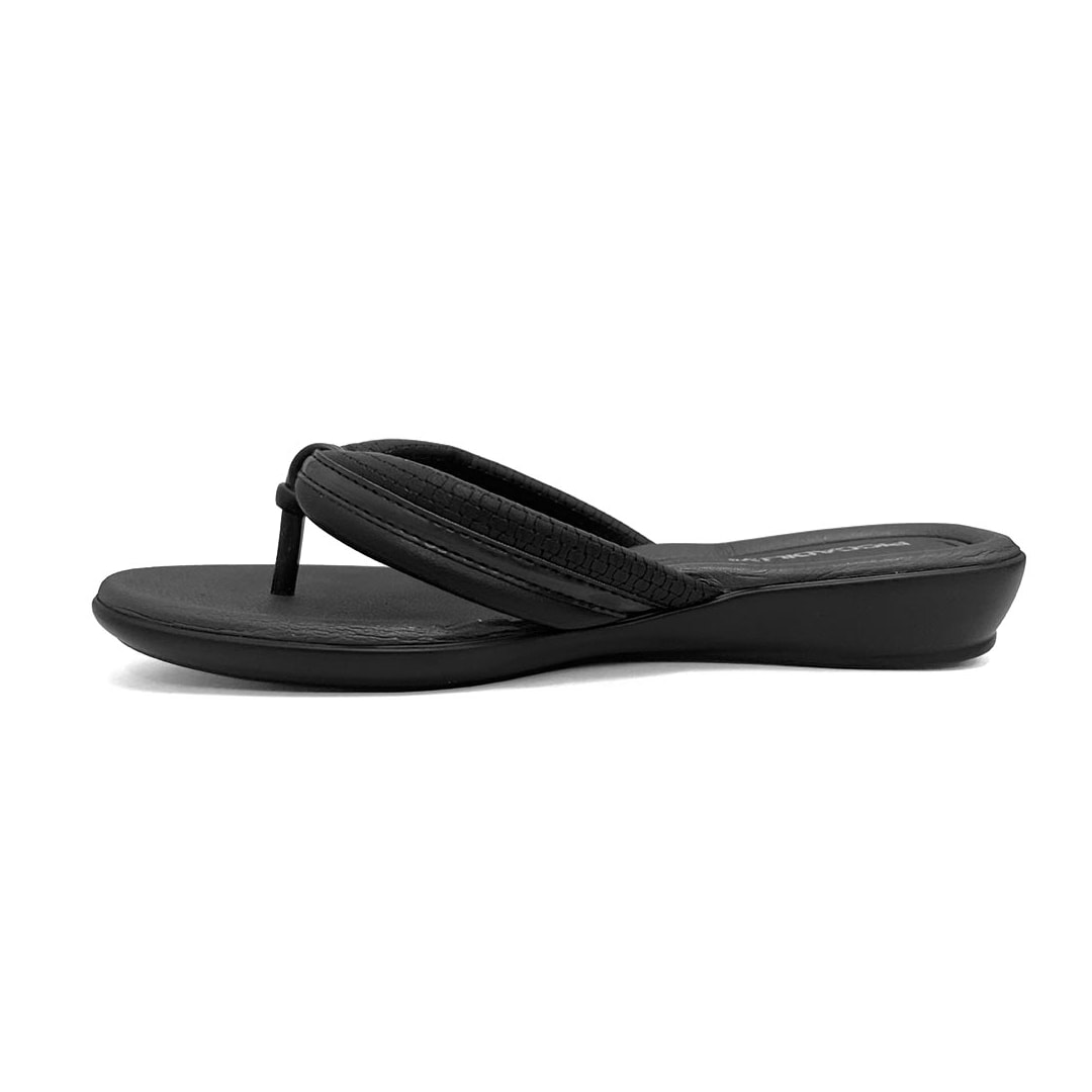 Chinelo Piccadilly Conforto Wide Fit 500374 Preto