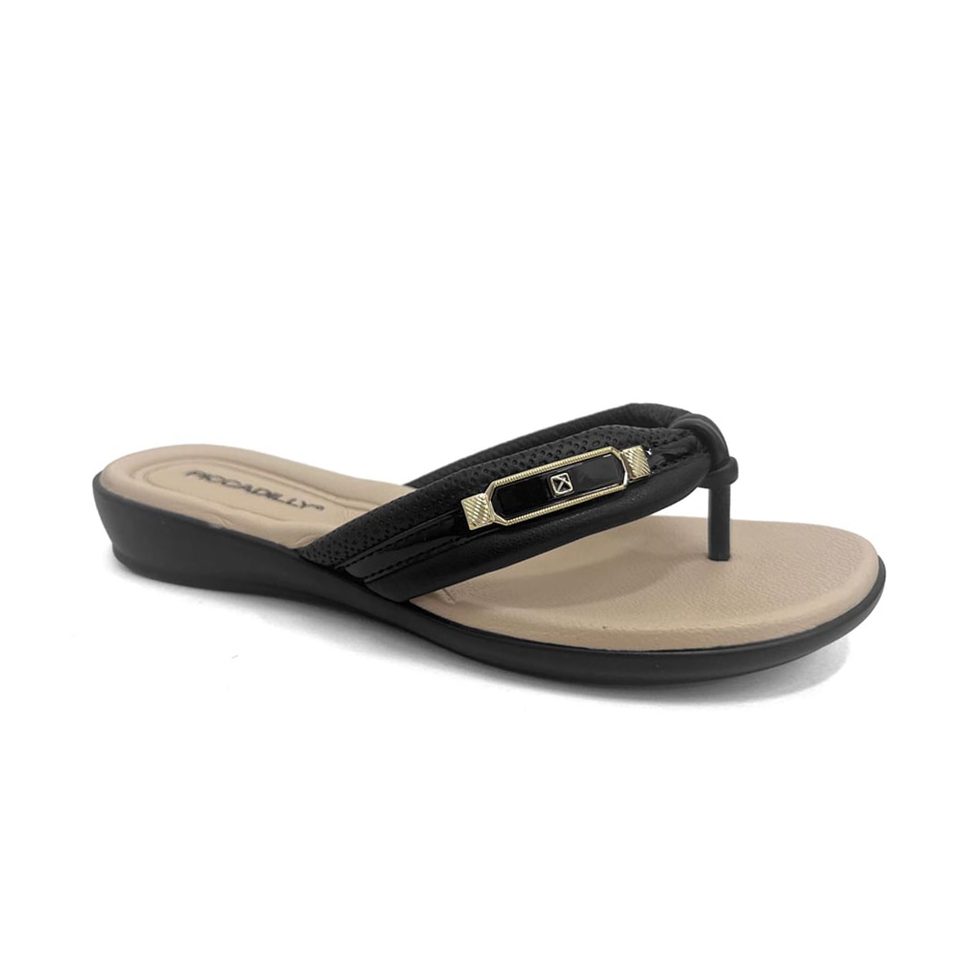 Chinelo Piccadilly De Dedo Conforto 500411 Preto