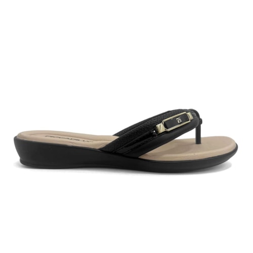 Detalhe - Chinelo Piccadilly De Dedo Conforto 500411 Preto