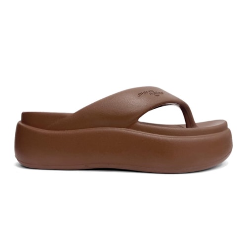 Detalhe - Chinelo Piccadilly Eva De Dedo Marshmallow C246003 Chocolate