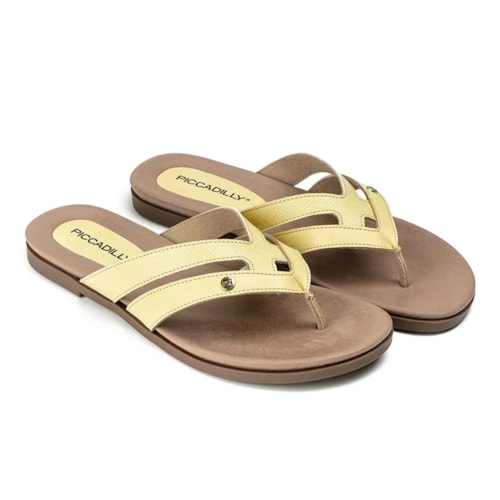 Chinelo Piccadilly Feminino Conforto 418041 Amarelo