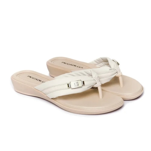 Chinelo Piccadilly Feminino Conforto 500285 Vanilla