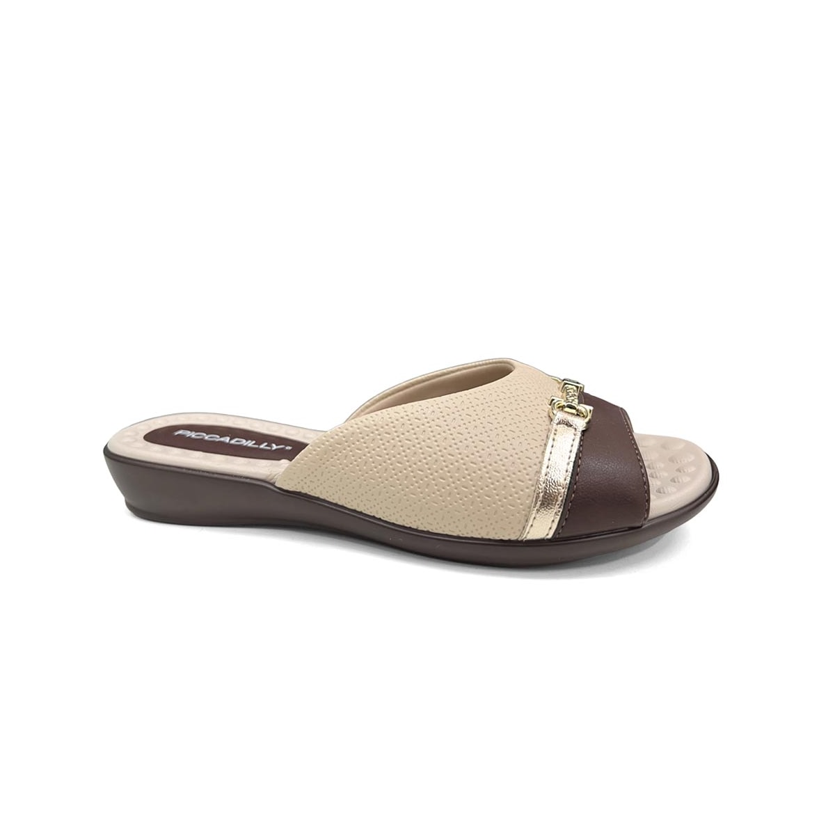 Chinelo Piccadilly Gaspea Conforto 500404 Brulee/Cacau Chinelo Piccadilly Gaspea Conforto 500404 Brulee/Cacau