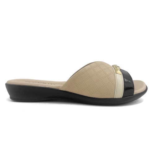 Detalhe - Chinelo Piccadilly Gaspea Conforto 500412 Preto