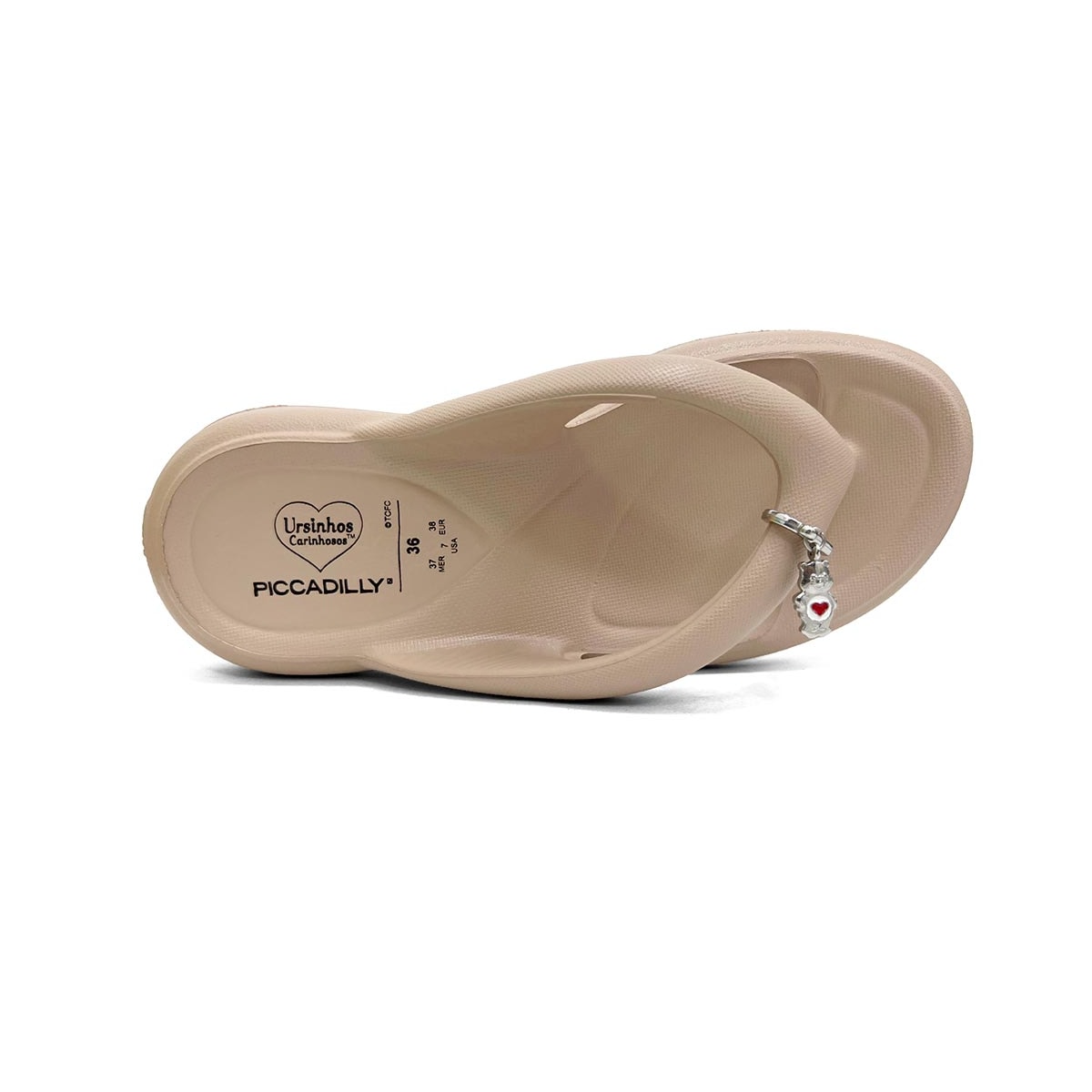 Chinelo Piccadilly Marshmallow Ursinhos Carinhosos 248002 Nude Claro