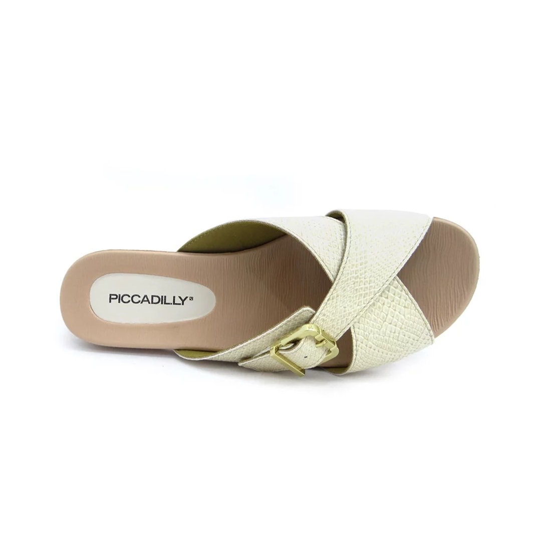 Chinelo Piccadilly Rasteira Conforto 418055 Off White