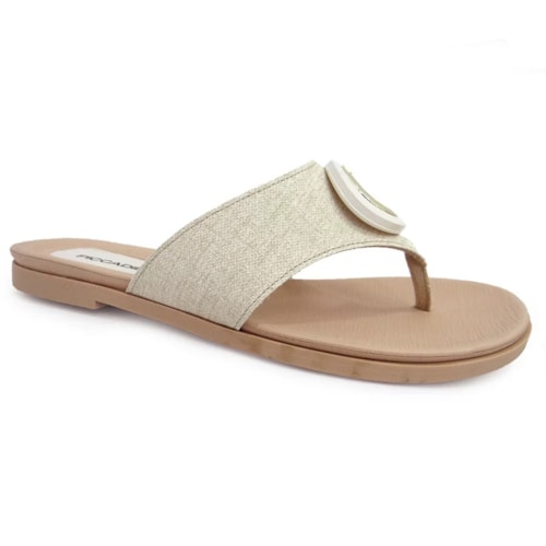 Chinelo Piccadilly Rasteira Conforto 418056 Natural