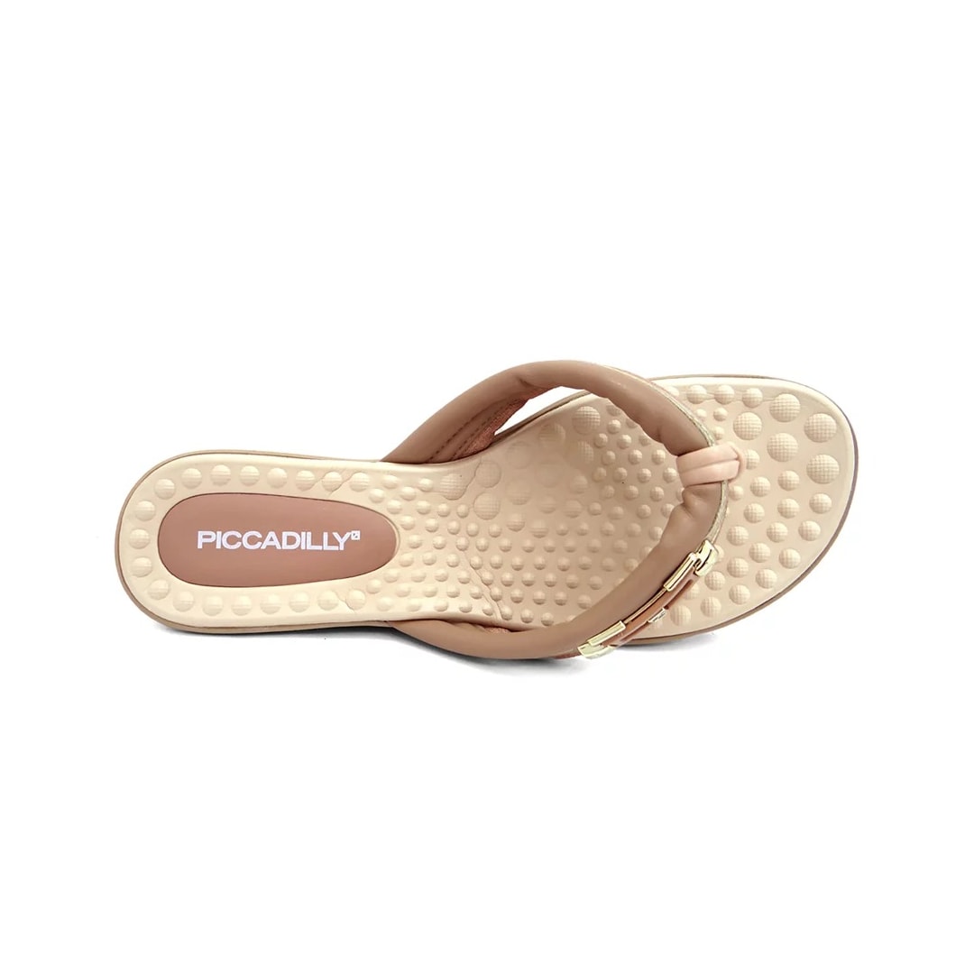 Chinelo Piccadilly Rasteira Conforto 500347 Amendoa