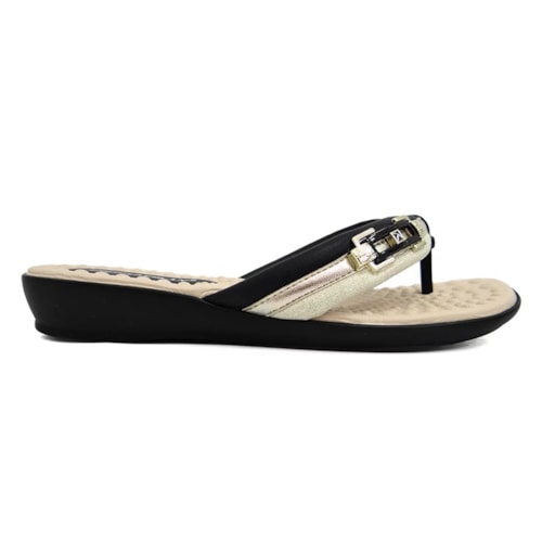 Detalhe - Chinelo Piccadilly Rasteira Conforto 500347 Preto