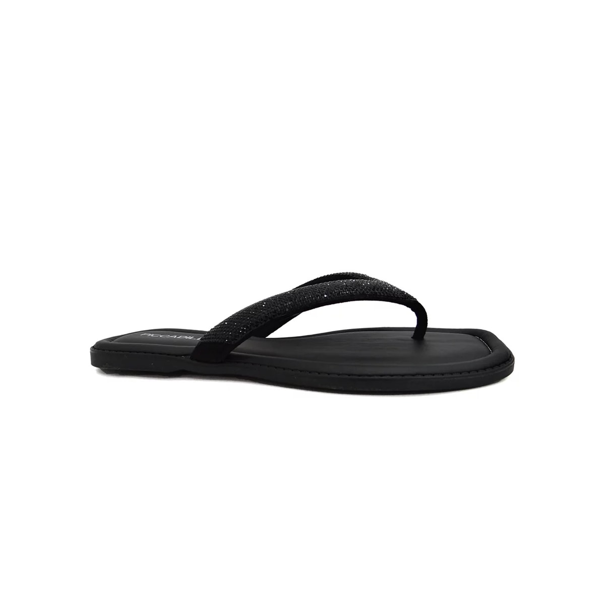 Chinelo Piccadilly Rasteira Conforto 508039 Preto/Prata Chinelo Piccadilly Rasteira Conforto 508039 Preto/Prata