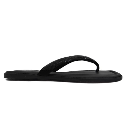 Detalhe - Chinelo Piccadilly Rasteira Conforto 508039 Preto/Prata