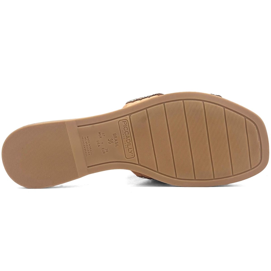 Chinelo Piccadilly Rasteira Conforto 580050 Ouro Rosado