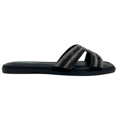 Detalhe - Chinelo Piccadilly Rasteira Conforto 580050 Preto