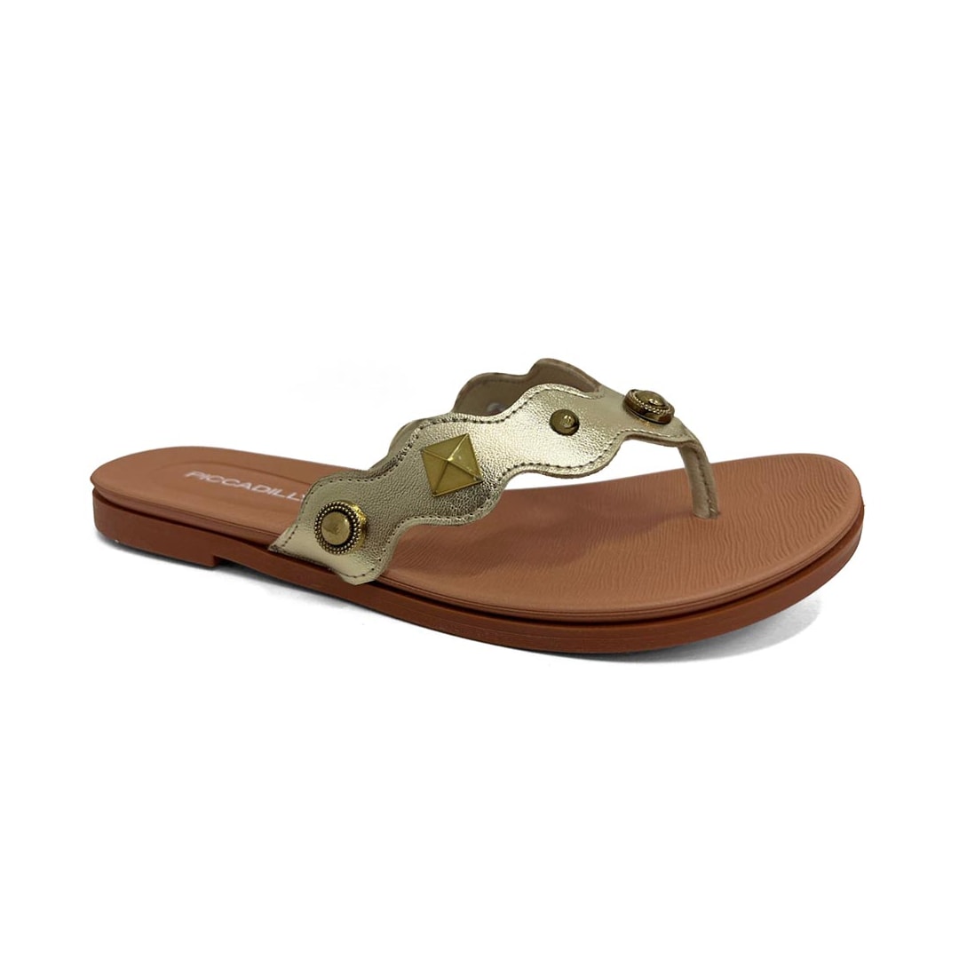 Chinelo Piccadilly Rasteira De Dedo 418091 Ouro Chinelo Piccadilly Rasteira De Dedo 418091 Ouro