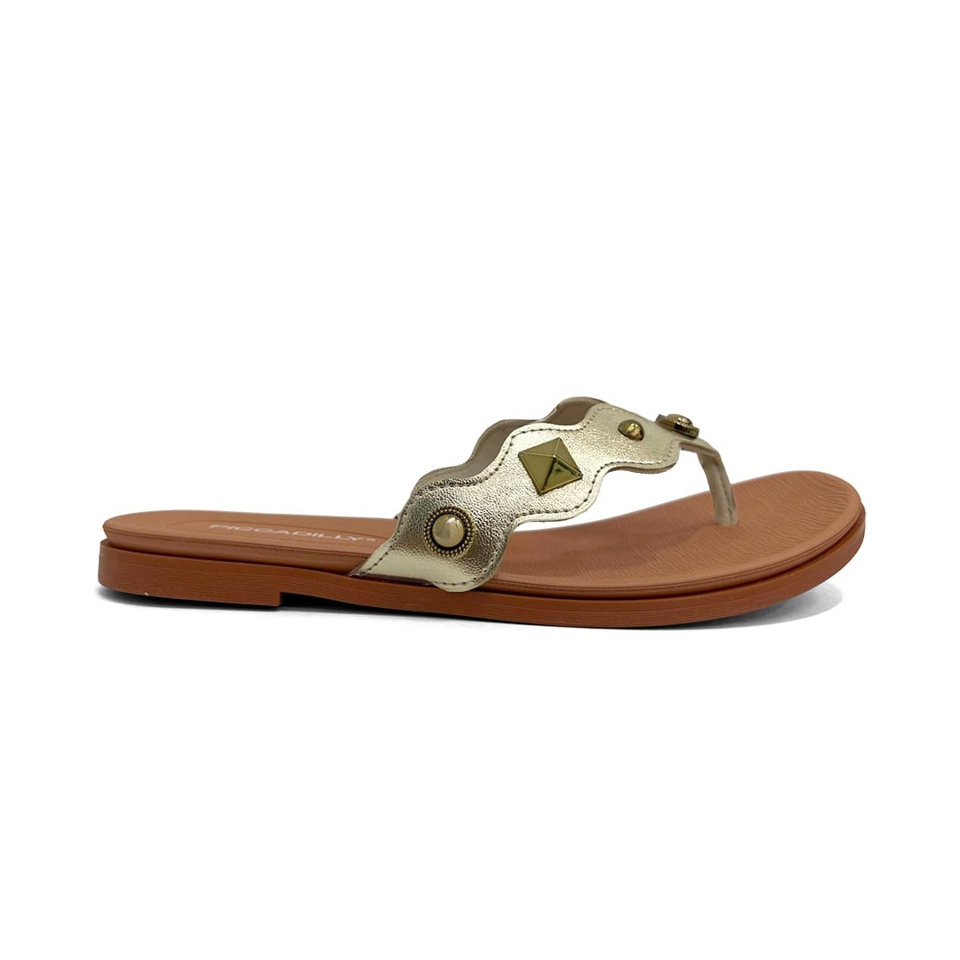 Chinelo Piccadilly Rasteira De Dedo 418091 Ouro
