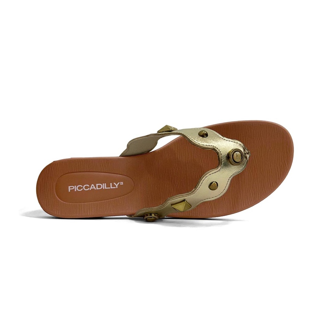 Chinelo Piccadilly Rasteira De Dedo 418091 Ouro