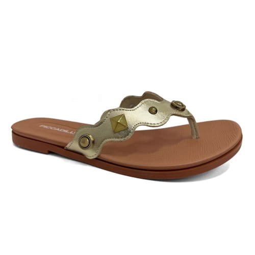 Chinelo Piccadilly Rasteira De Dedo 418091 Ouro