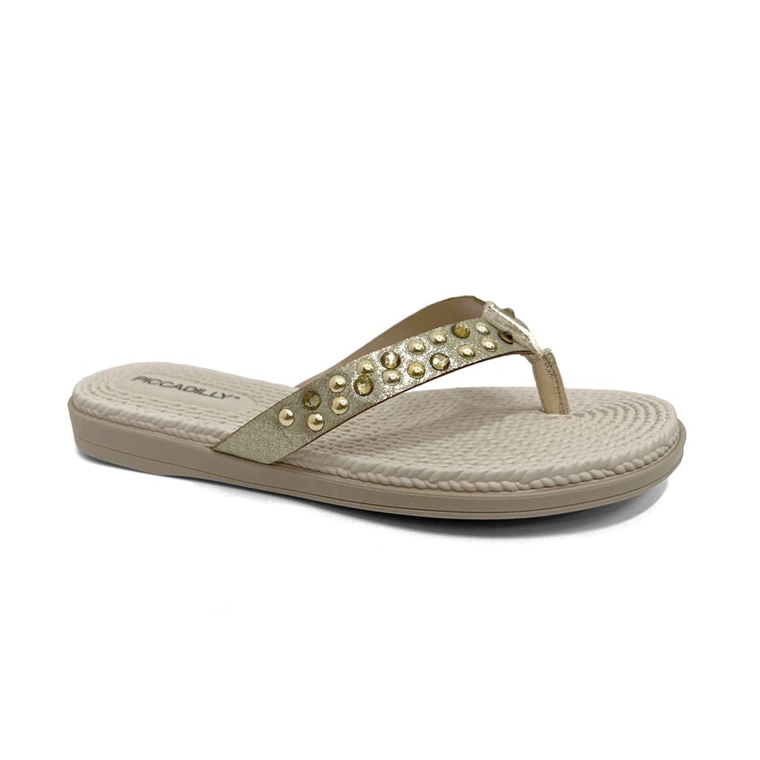 Chinelo Piccadilly Rasteira De Dedo 513042 Ouro Chinelo Piccadilly Rasteira De Dedo 513042 Ouro