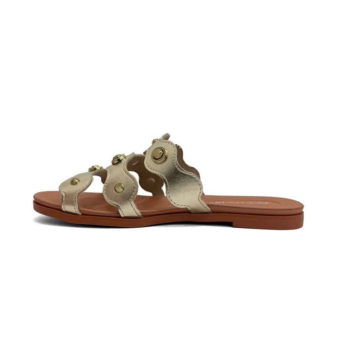 Chinelo Piccadilly Rasteira Gáspea 418092 Ouro Chinelo Piccadilly Rasteira Gáspea 418092 Ouro