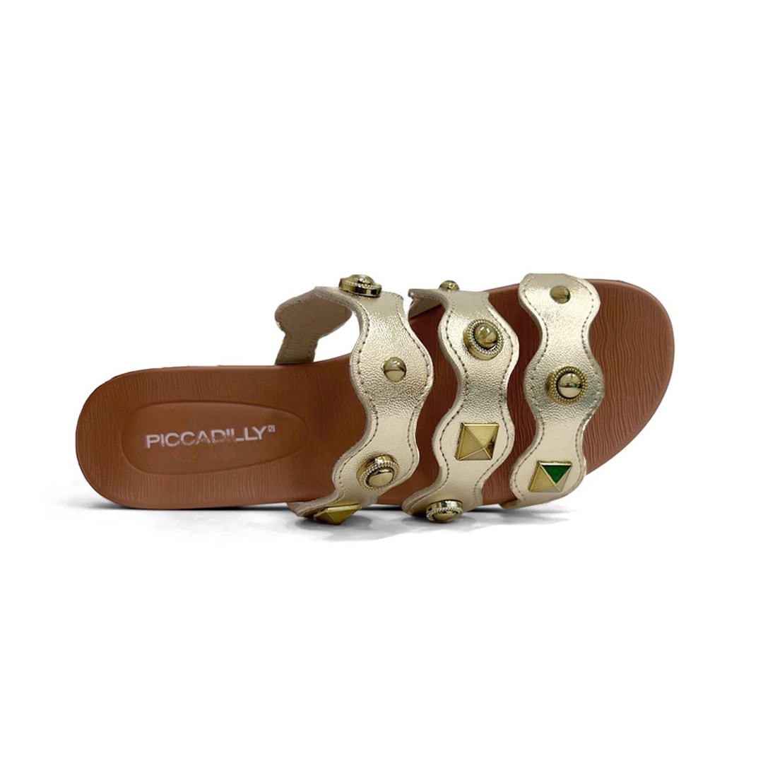 Chinelo Piccadilly Rasteira Gáspea 418092 Ouro