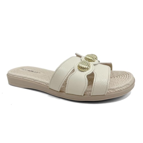 Chinelo Piccadilly Rasteira Gaspea 513036 Off White