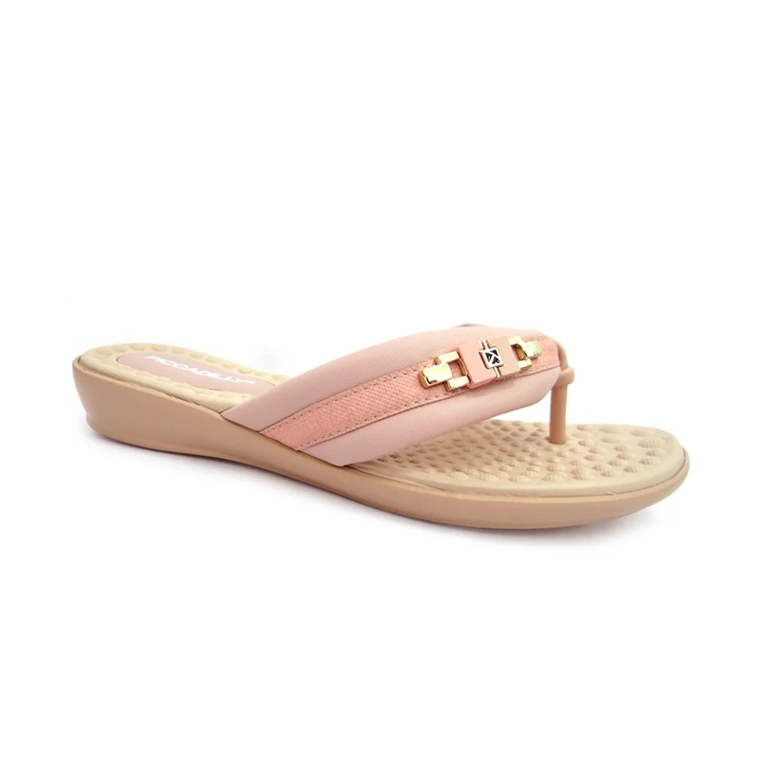 Chinelo Piccadilly Rasteira Wide Fit 500321 Rose