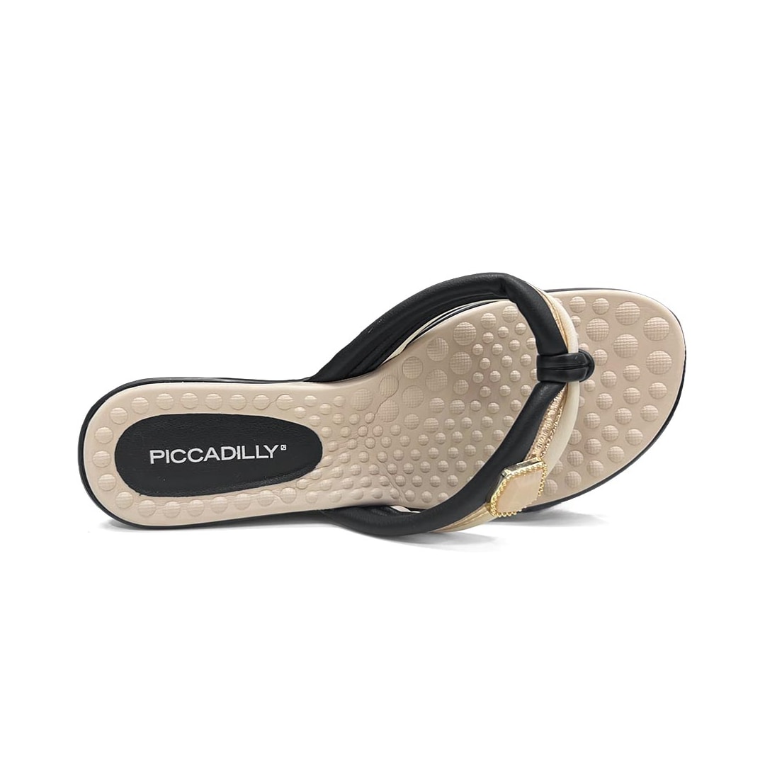 Chinelo Piccadilly Rasteira Wide Fit Camila 500428 Preto Chinelo Piccadilly Rasteira Wide Fit Camila 500428 Preto