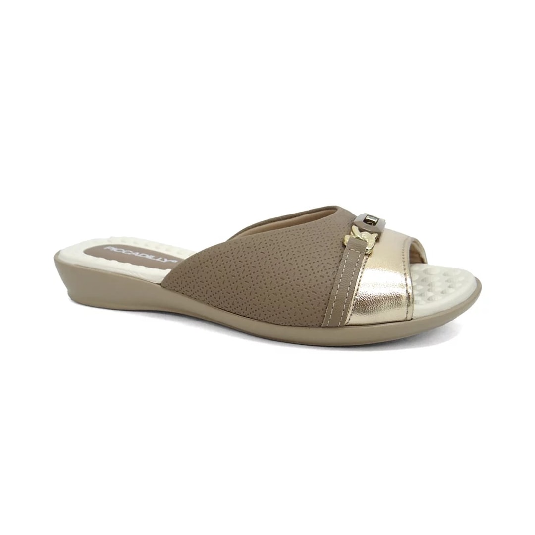 Chinelo Piccadilly Tamanco Joanete 500364 Areia