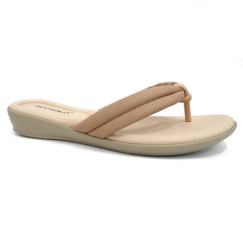 Chinelo Piccadilly Wide Fit 500324 Nude Claro