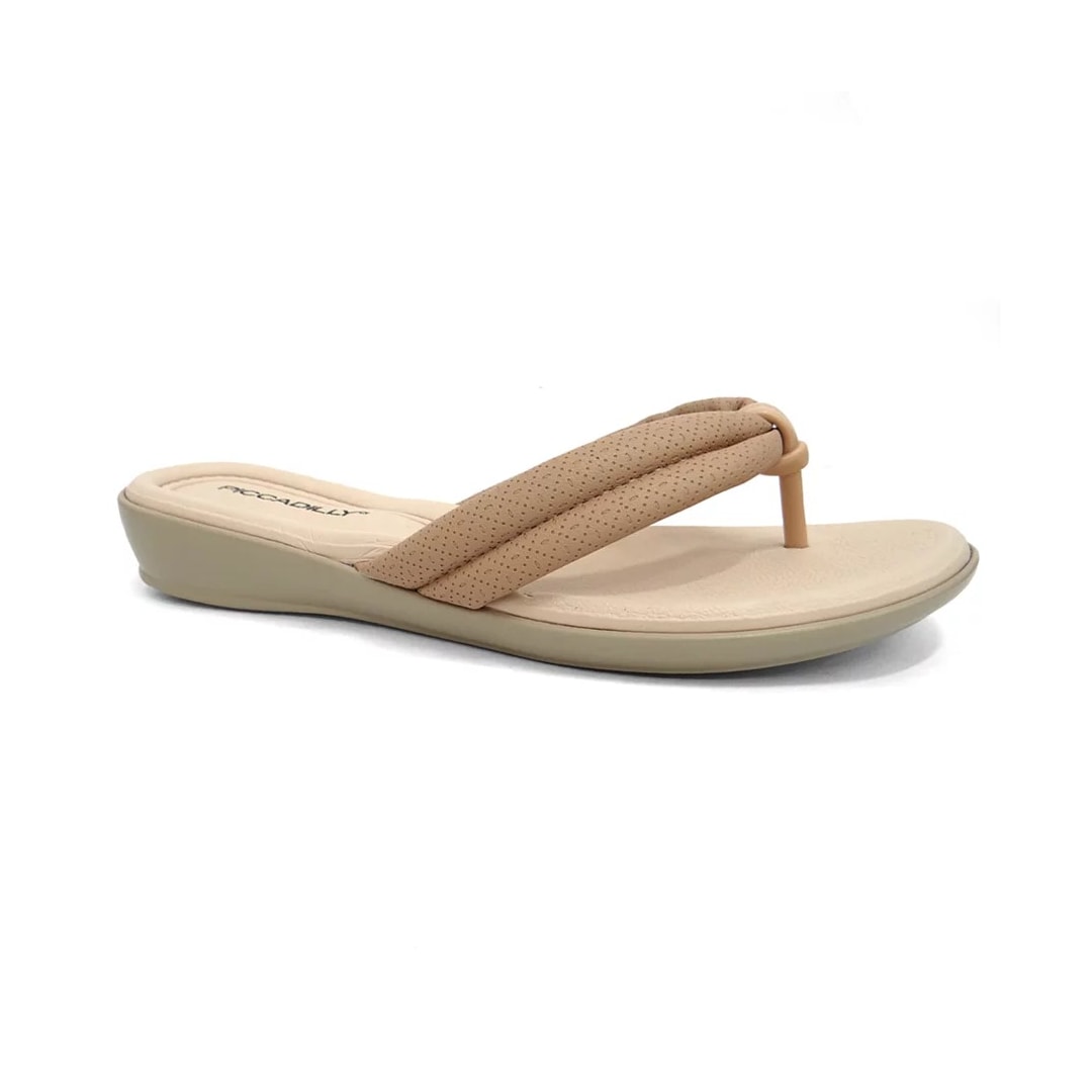 Chinelo Piccadilly Wide Fit 500324 Nude Claro