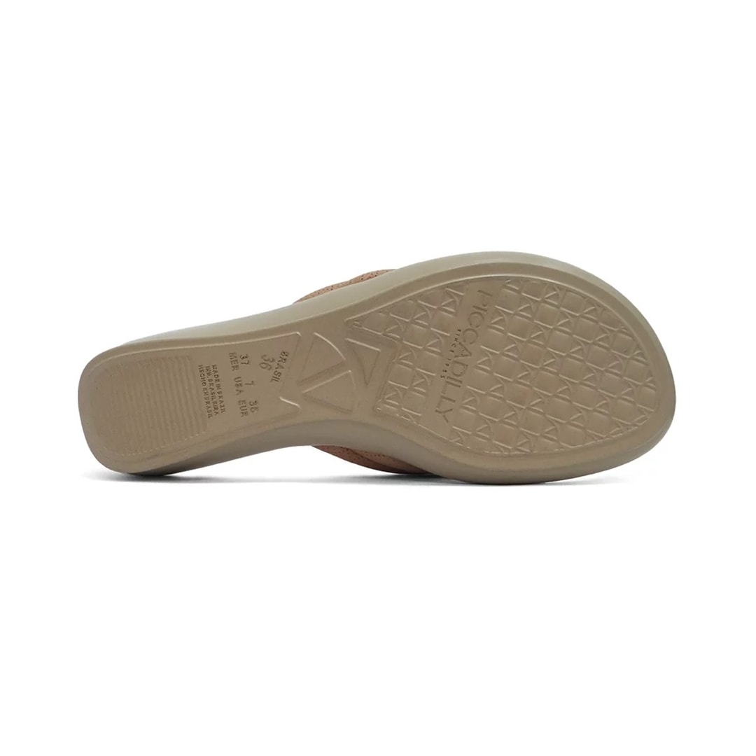 Chinelo Piccadilly Wide Fit 500324 Nude Claro