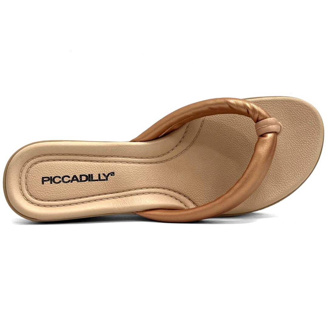 Chinelo Piccadilly Wide Fit 500324 Ouro Rosado