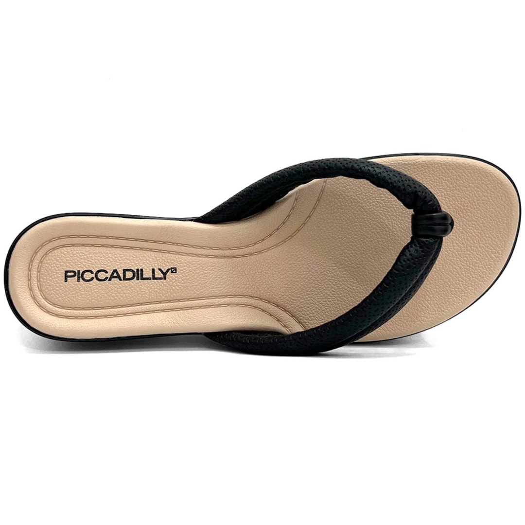 Chinelo Piccadilly Wide Fit 500324 Preto