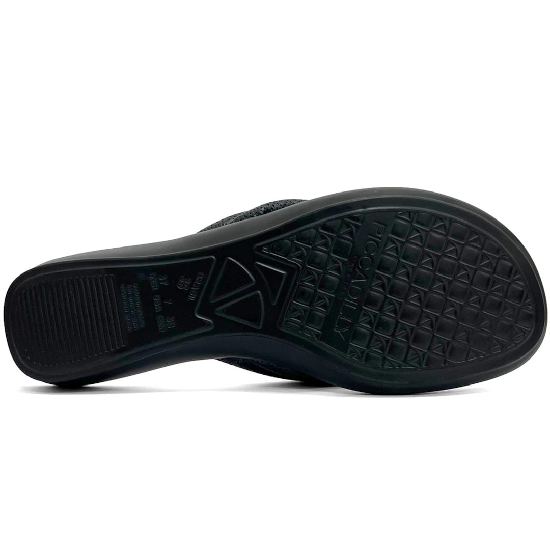 Chinelo Piccadilly Wide Fit 500324 Preto