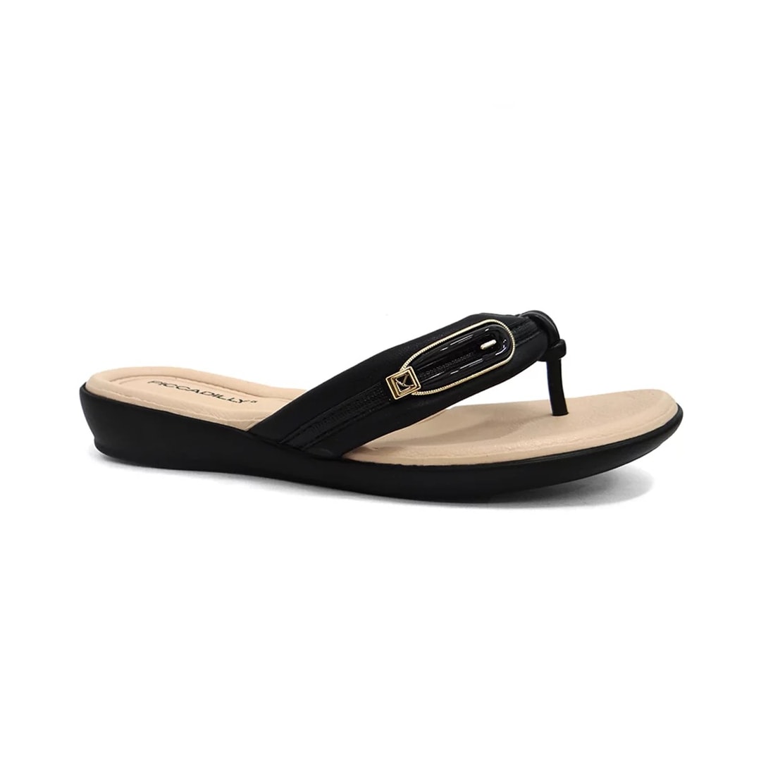 Chinelo Piccadilly Wide Fit 500363 Preto