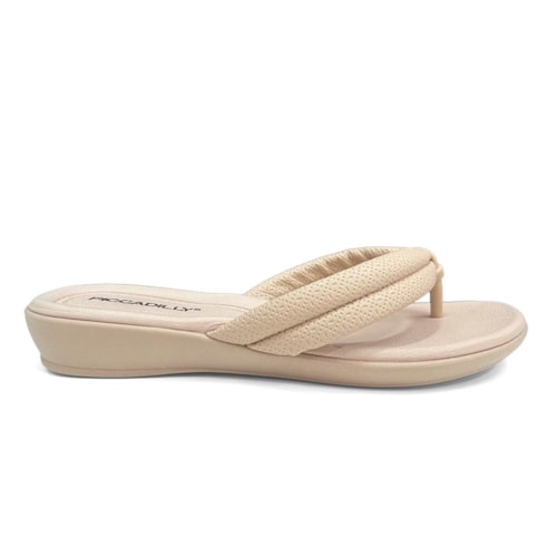 Detalhe - Chinelo Piccadilly Wide Fit Camila 500401 Brulee