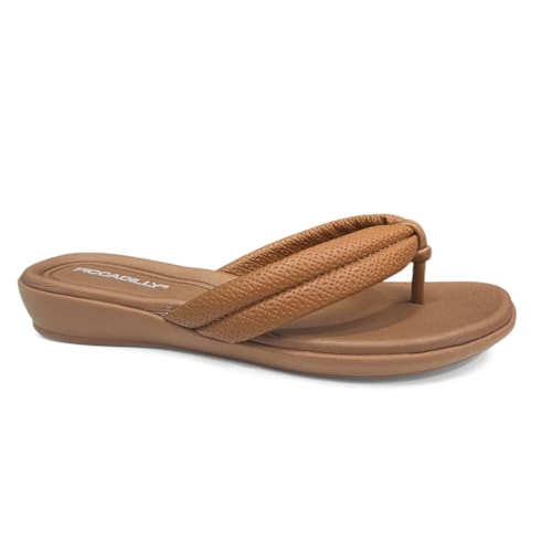 Chinelo Piccadilly Wide Fit Camila 500401 Mascavo