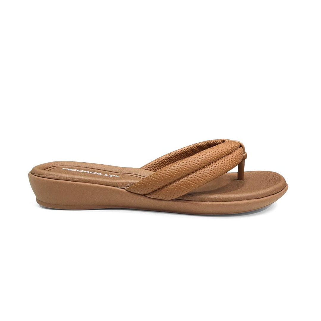 Chinelo Piccadilly Wide Fit Camila 500401 Mascavo