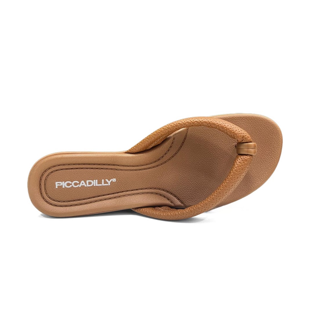 Chinelo Piccadilly Wide Fit Camila 500401 Mascavo
