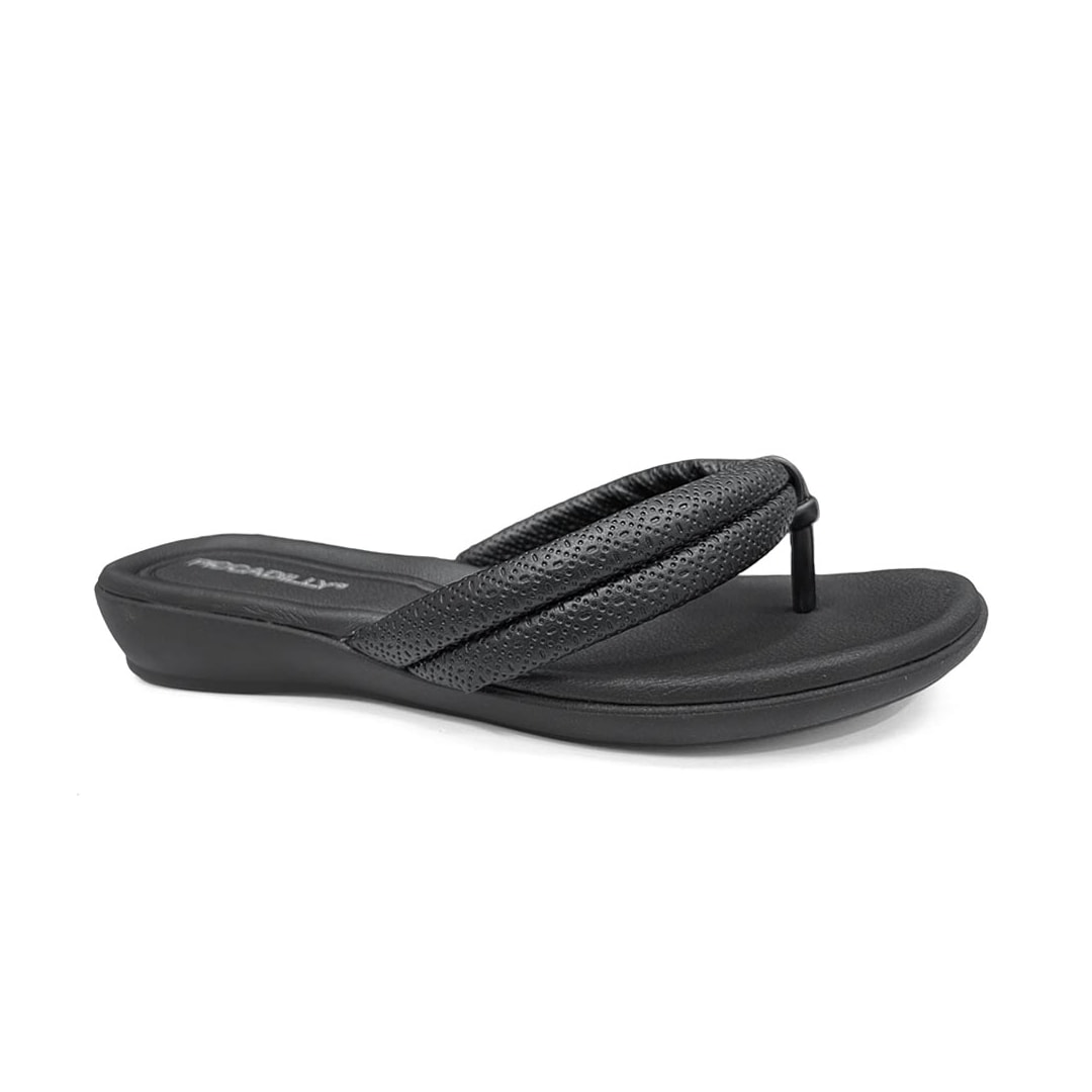 Chinelo Piccadilly Wide Fit Camila 500401 Preto Chinelo Piccadilly Wide Fit Camila 500401 Preto